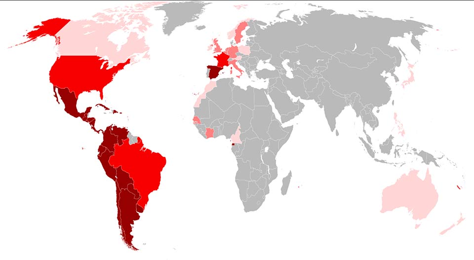 Países del mundo donde se estudia español